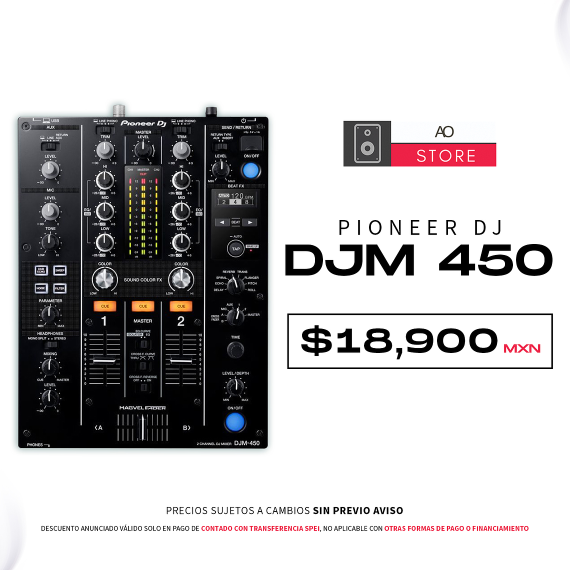 Pioneer DJ DJM 450 Mezcladora para DJ 1