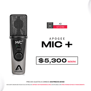 Apogee Mic Plus Micrófono de Condensador Usb
