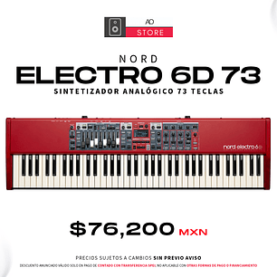 Nord Electro 6D 73 Sintetizador Analógico 73 Teclas