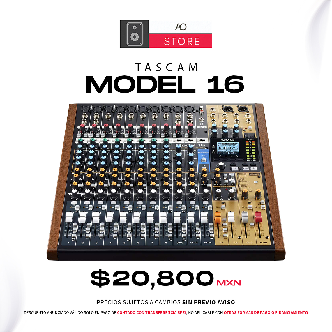 Tascam Model 16 Consola Mezcladora Multicanal Para Grabación 1