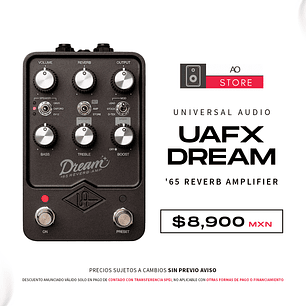 Universal Audio Uafx Dream '65 Reverb Amplifier Guitar Pedal de Efecto