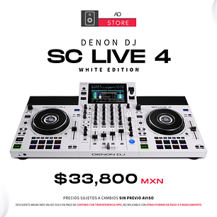 Denon DJ SC Live 4 Edición White Reproductor Multimedia de 4 Canales para DJ