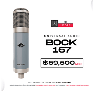 Universal Audio Bock 167 Micrófono de Condensador de Tubo
