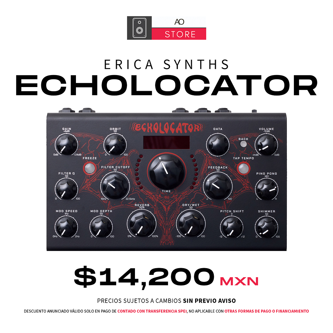 Erica Synths Echolocator Pedal de Delay 1
