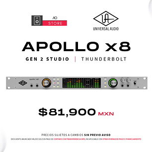 Universal Audio Apollo x8 Gen 2 Studio+ Edition Thunderbolt Interfaz de Audio