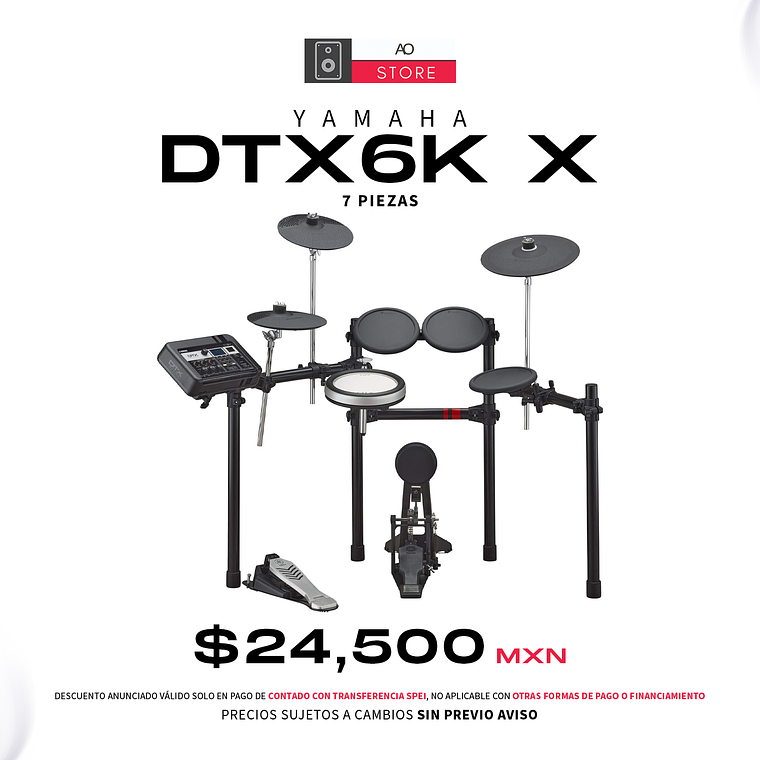 Yamaha DTX6K X Bateria Eléctrica de 7 Piezas 1