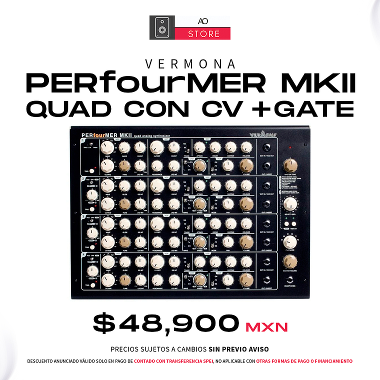 Vermona PERfourMER MkII Quad con CV + Gate Sintetizador Analógico 1