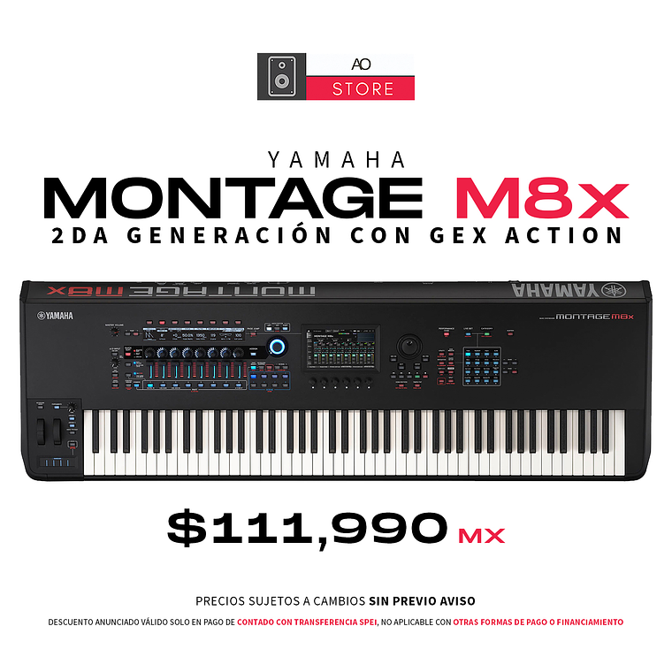 Yamaha Montage M8x 2nd Generation con Gex Action Sintetizador 1