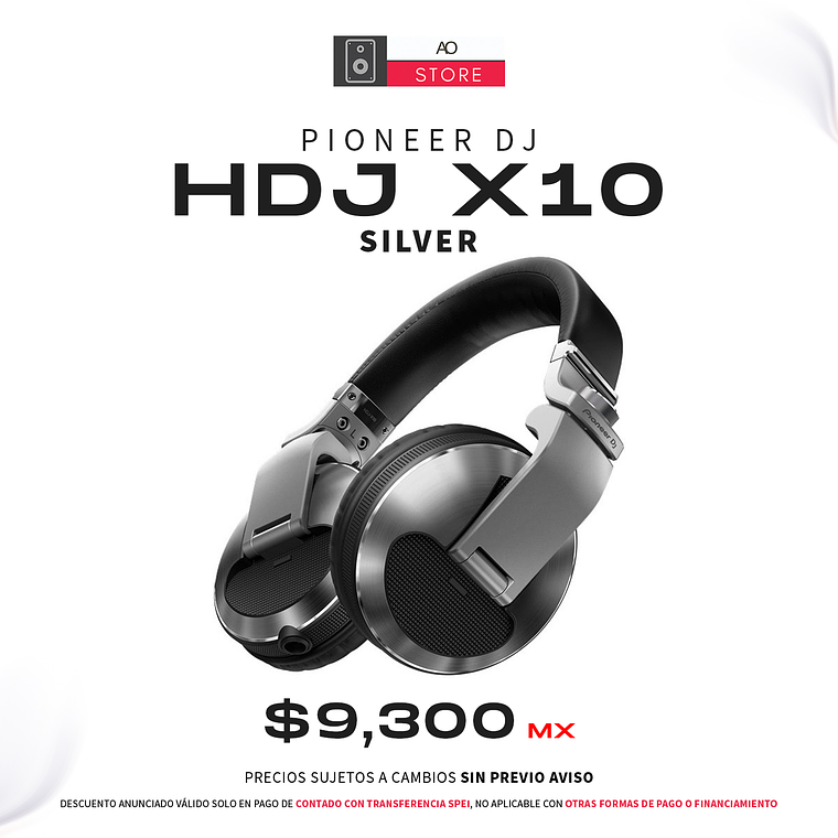 Pioneer DJ HDJ X10 Color Silver Audífonos Profesionales 1