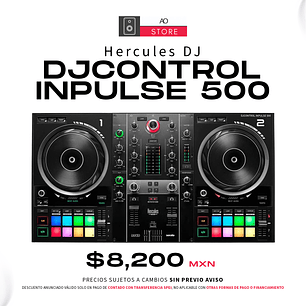 Hercules DJ DJControl Inpulse 500 Controlador para DJ de 2 Canales