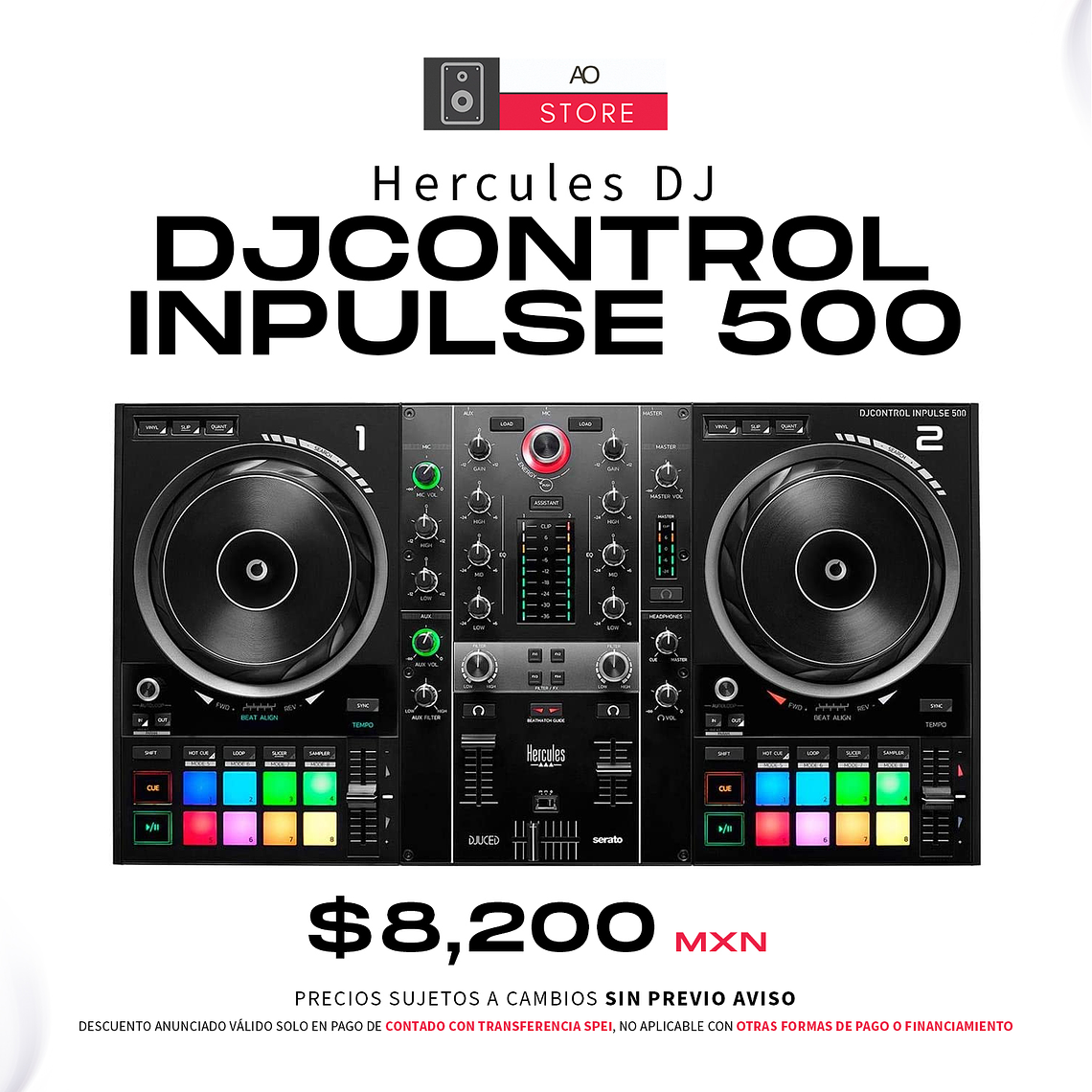 Hercules DJ DJControl Inpulse 500 Controlador para DJ de 2 Canales 1