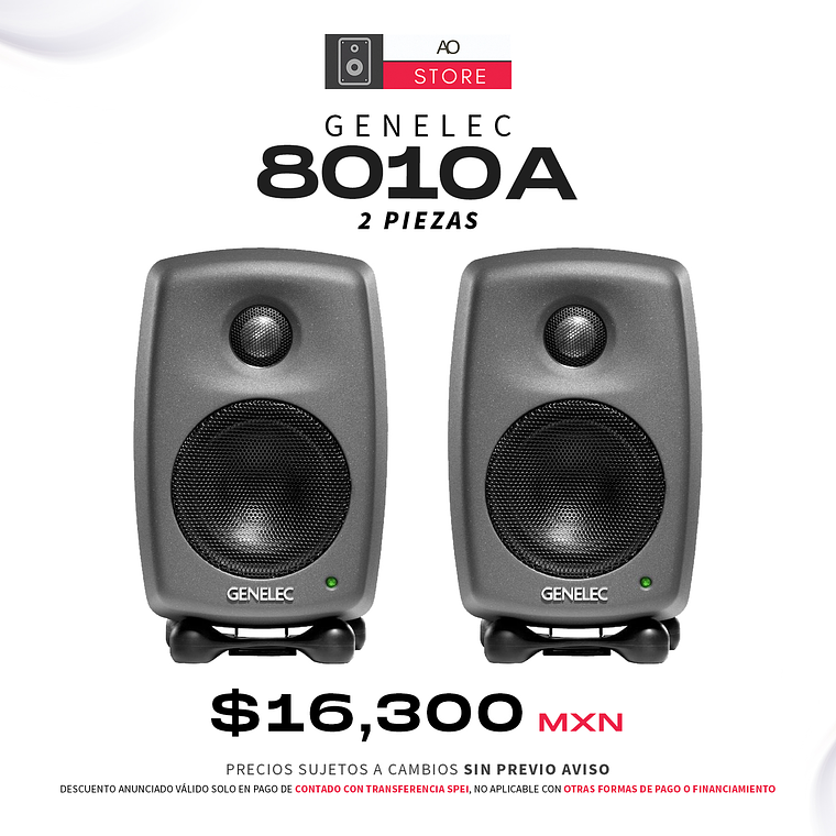 Genelec 8010A Monitores de Estudio (2 Piezas) 1