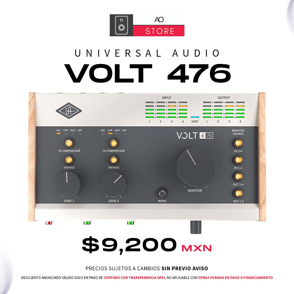 Universal Audio Volt 476 Interfaz de Audio 1