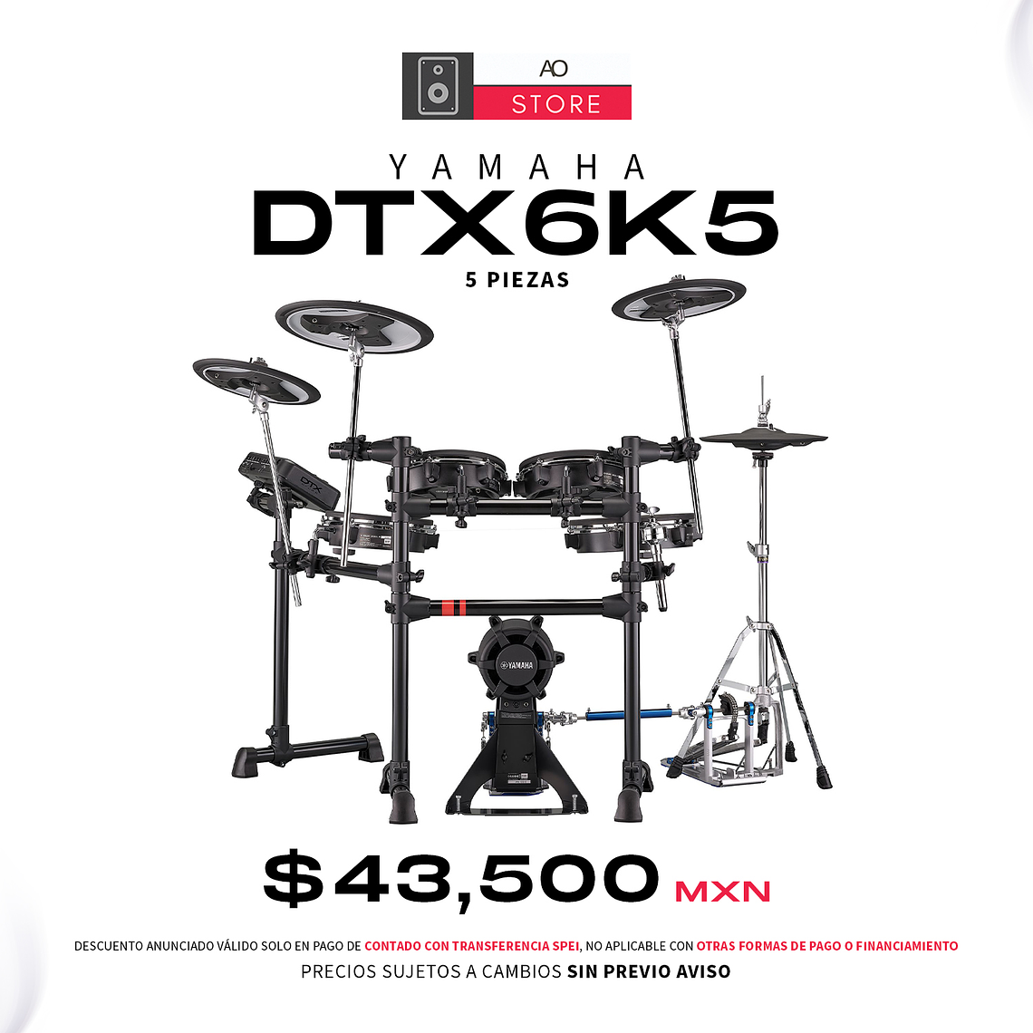 Yamaha DTX6K5 M Bateria Eléctrica de 5 Piezas 1