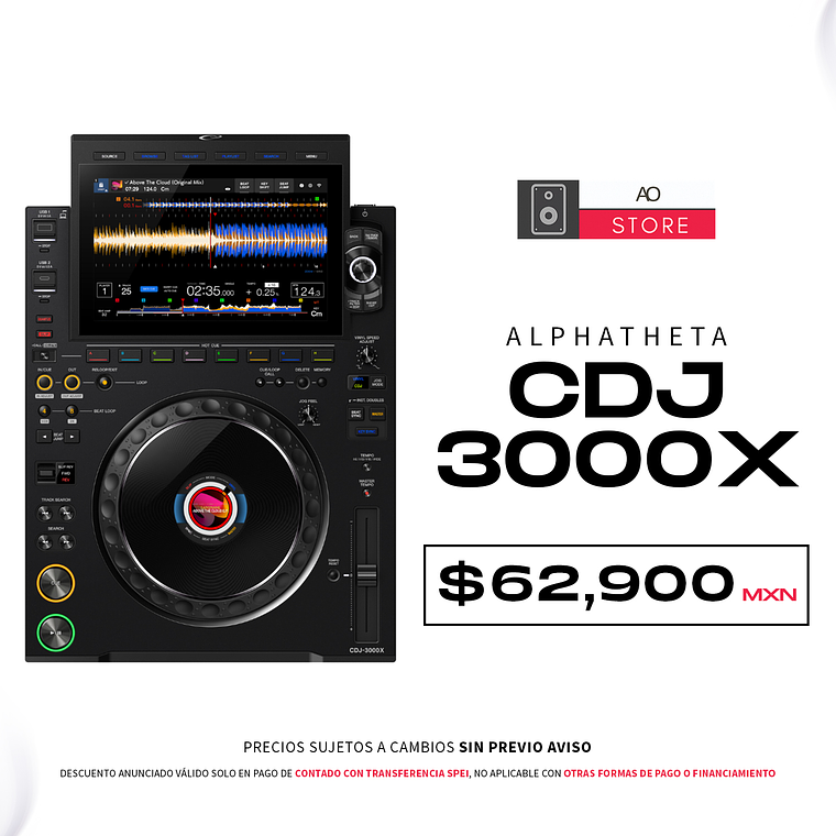 AlphaTheta CDJ 3000X Reproductor para DJ 1