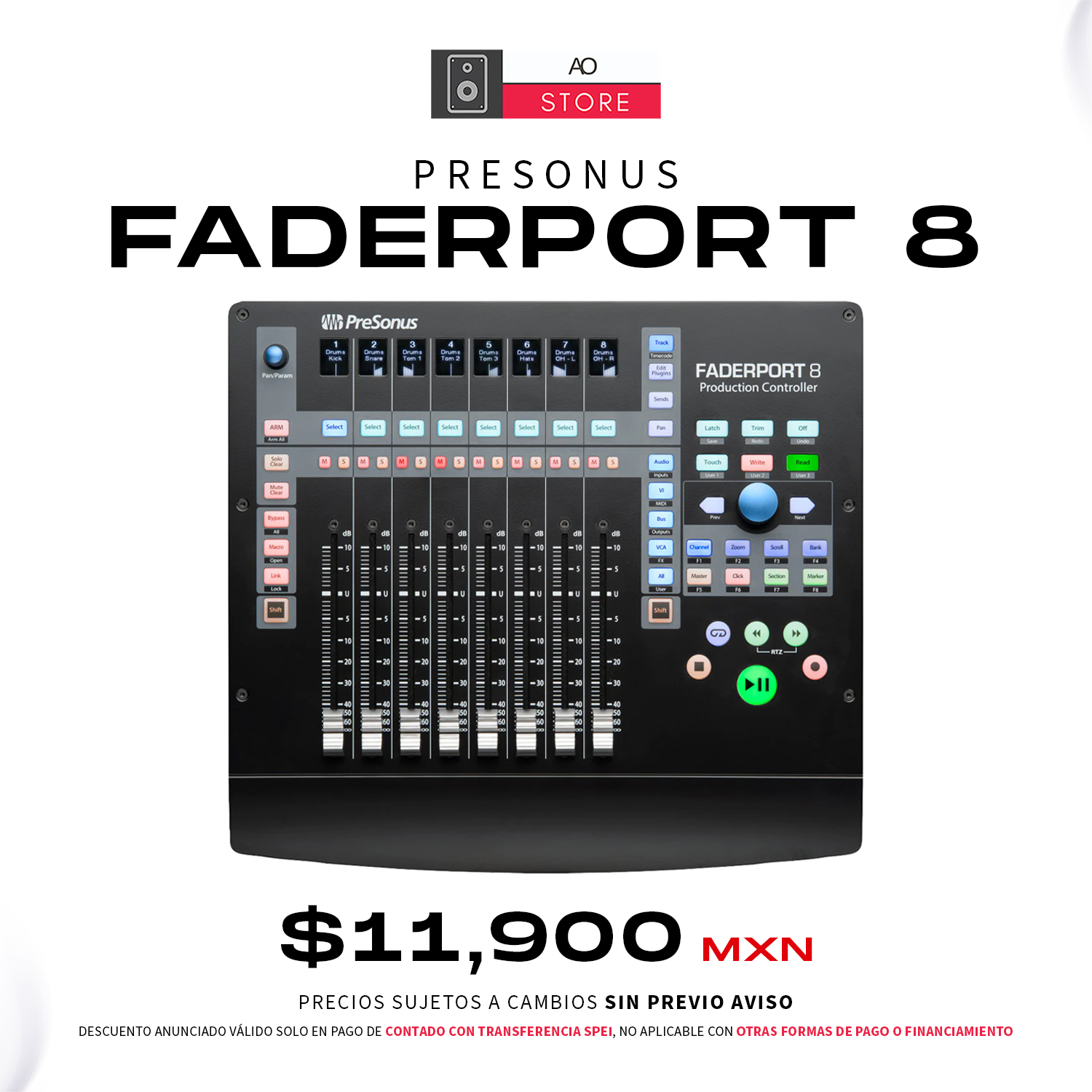 Presonus Faderport 8 Superfice de Control de 8 Faders
