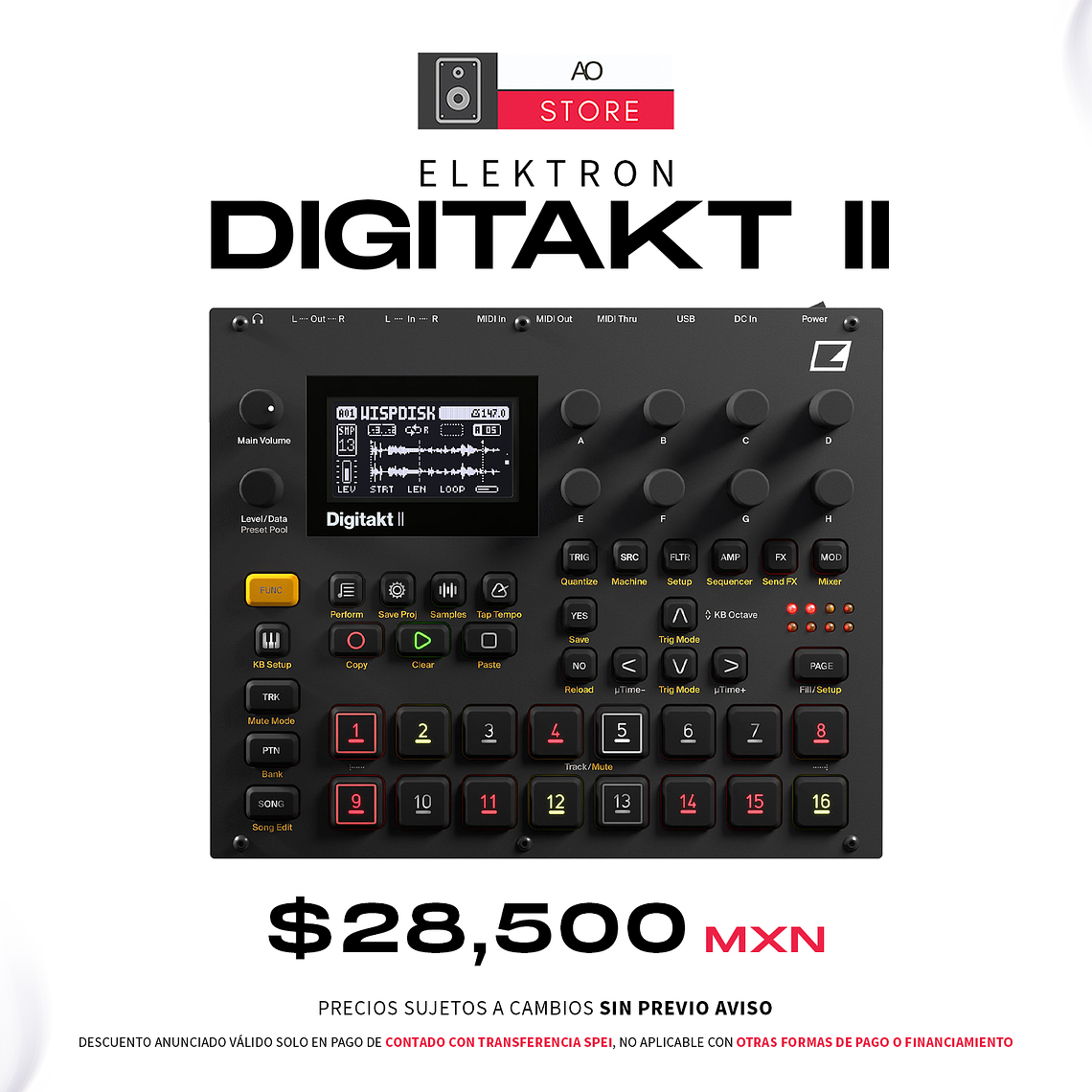 Elektron Digitakt II Caja de Ritmos y Sampleo 1