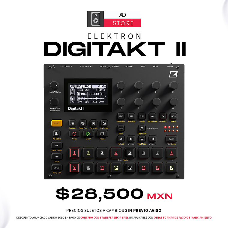 Elektron Digitakt II Caja de Ritmos y Sampleo 1