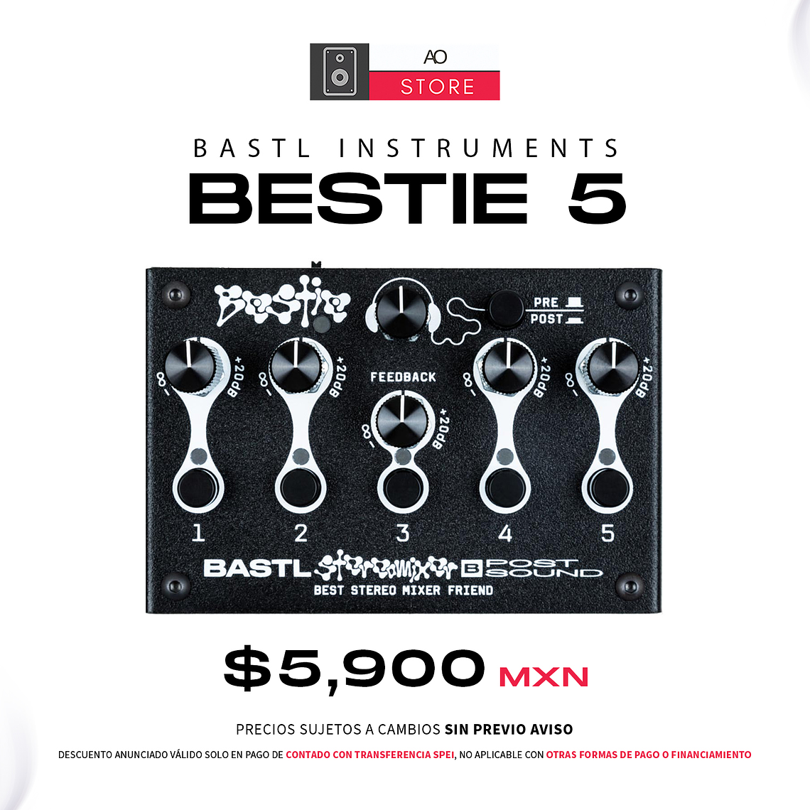 Bestie 5 Mezcladora Estéreo de 5 Canales 1