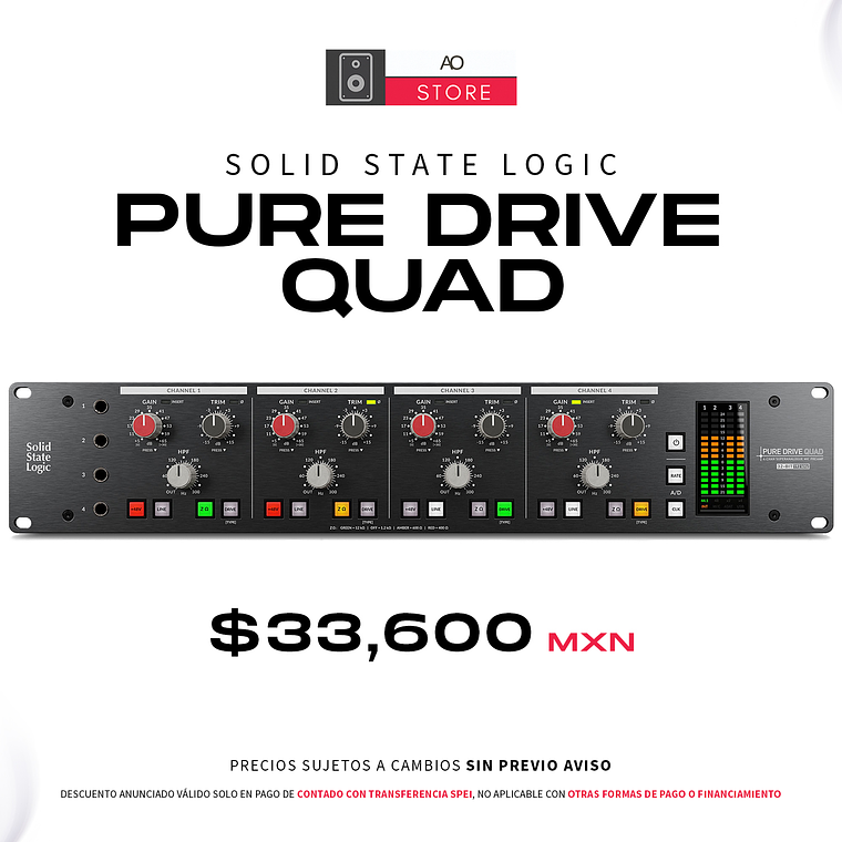 Solid State Logic SSL Pure Drive Quad Preamplificador de 4 Canales 1