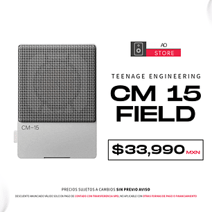 Teenage Engineering CM 15 Field Edición Silver Micrófono de Condensador