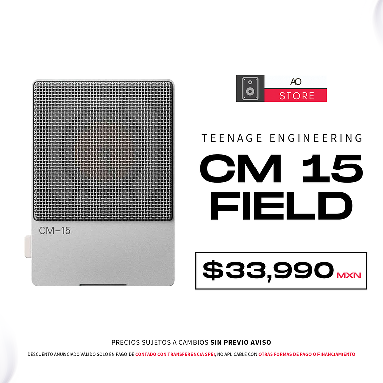 Teenage Engineering CM 15 Field Edición Silver Micrófono de Condensador 1