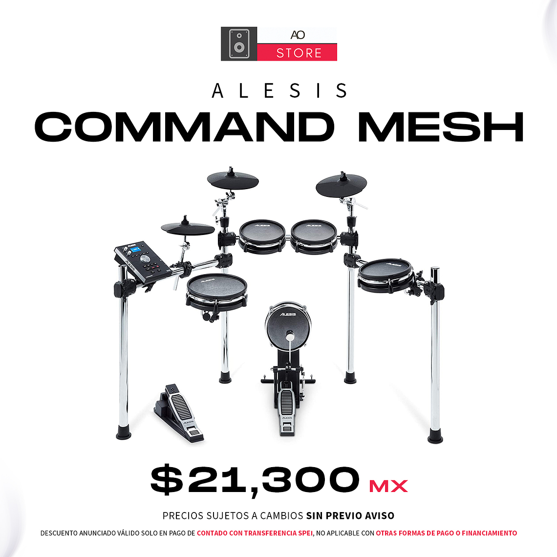 Alesis Drums Command Mesh Batería Eléctrica Kit de 8 Piezas 1