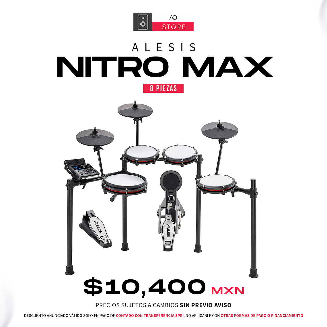 Alesis Nitro Max Bateria Eléctrica de 8 Piezas 1