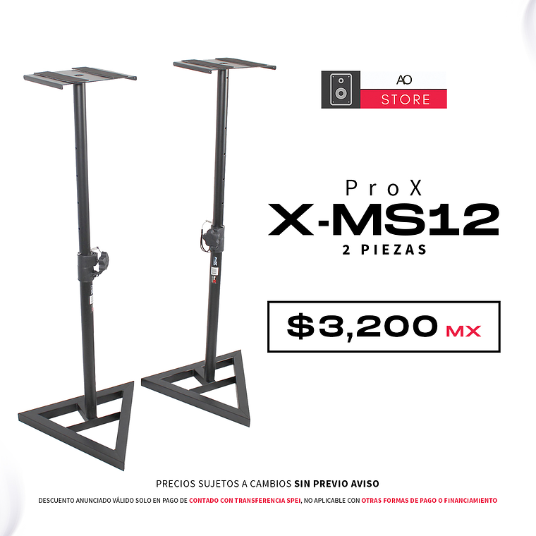 ProX X MS12 Soportes de Monitores (2 Piezas) 1