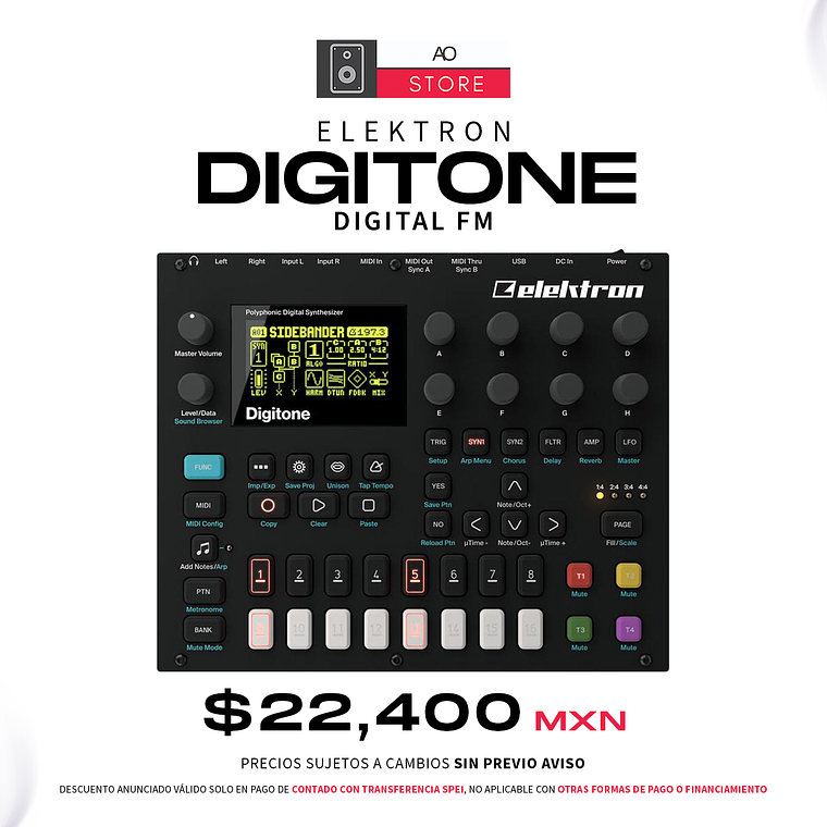 Elektron Digitone Digital FM Sintetizador + Secuenciador 1
