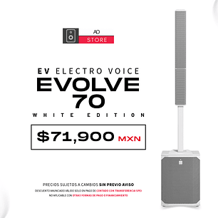 EV Electro Voice Evolve 70 White Sistema de Audio en Torre