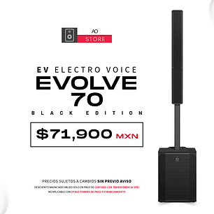 EV Electro Voice Evolve 70 Black Sistema de Audio en Torre
