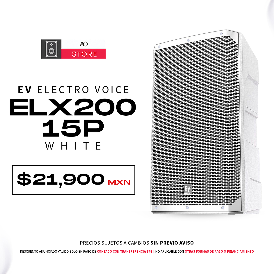 EV Electro Voice Elx200 15p White Bocina Activa 1