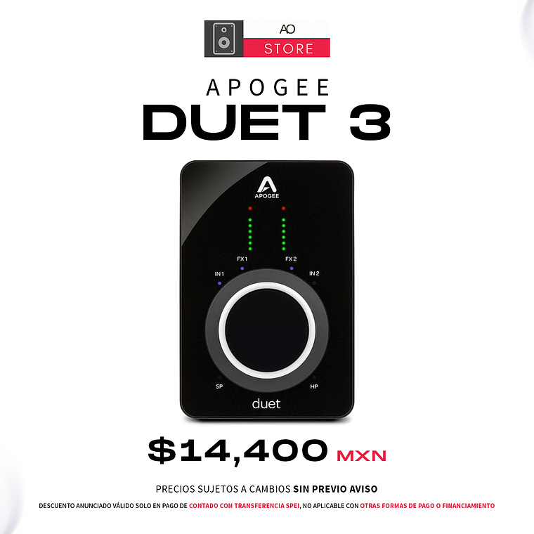 Apogee Duet 3 Interfaz de Audio 1