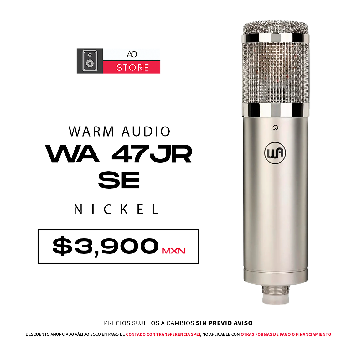 Warm Audio Wa 47jr Se Nickel Micrófono Condensador 1