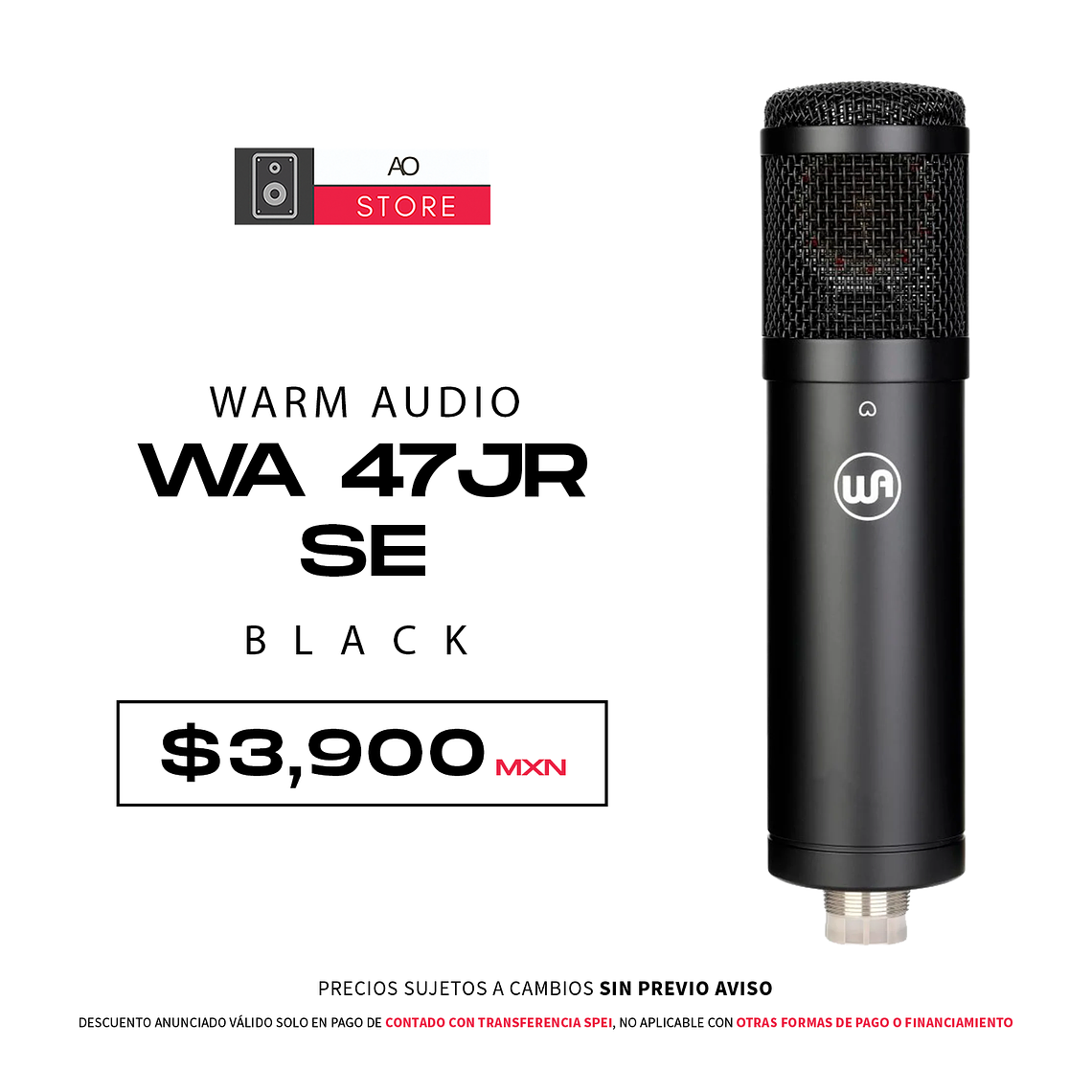 Warm Audio Wa 47jr Se Black Micrófono Condensador 1