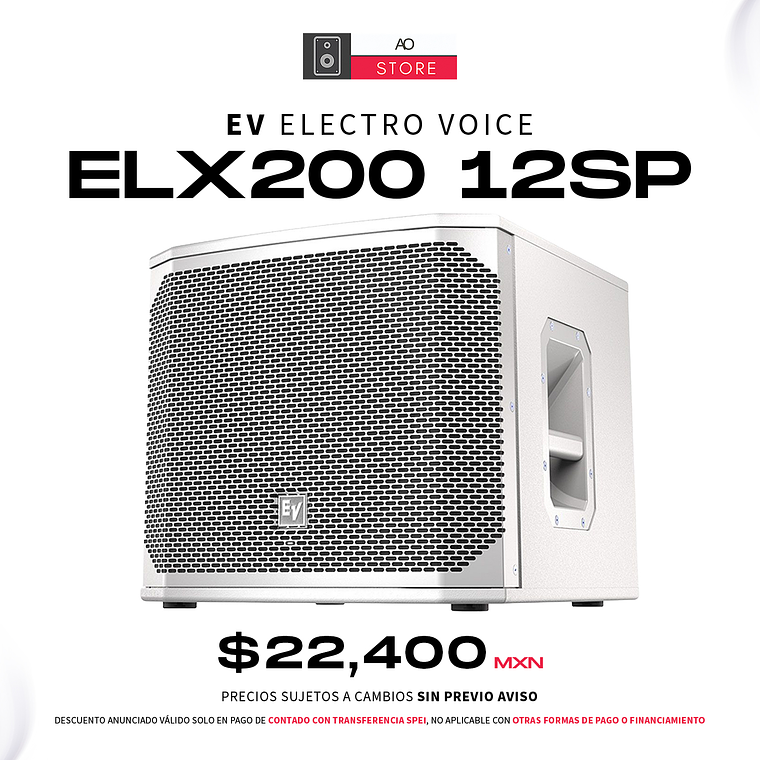 EV Electro Voice Elx200 12Sp White Subwoorfer Activo 1