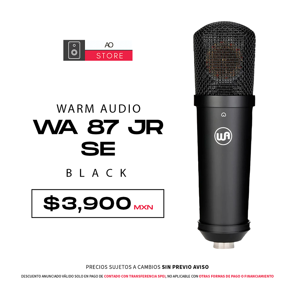 Warm Audio Wa 87 Jr Se Black Micrófono de Condensador 1