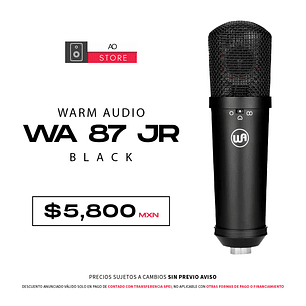 Warm Audio Wa 87 Jr Black Micrófono de Condensador