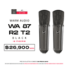 Warm Audio Wa 87 R2 T2 Black Micrófono de Condensador (2 piezas) 1