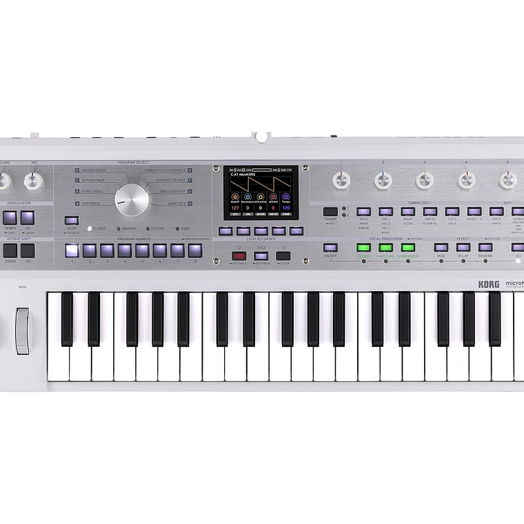 Korg microKorg2 Edición Limitada White Sintetizador con Vocoder 5