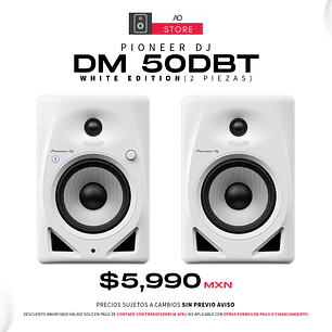 Pioneer DJ DM 50DBT White Monitores de Estudio (2 Piezas)