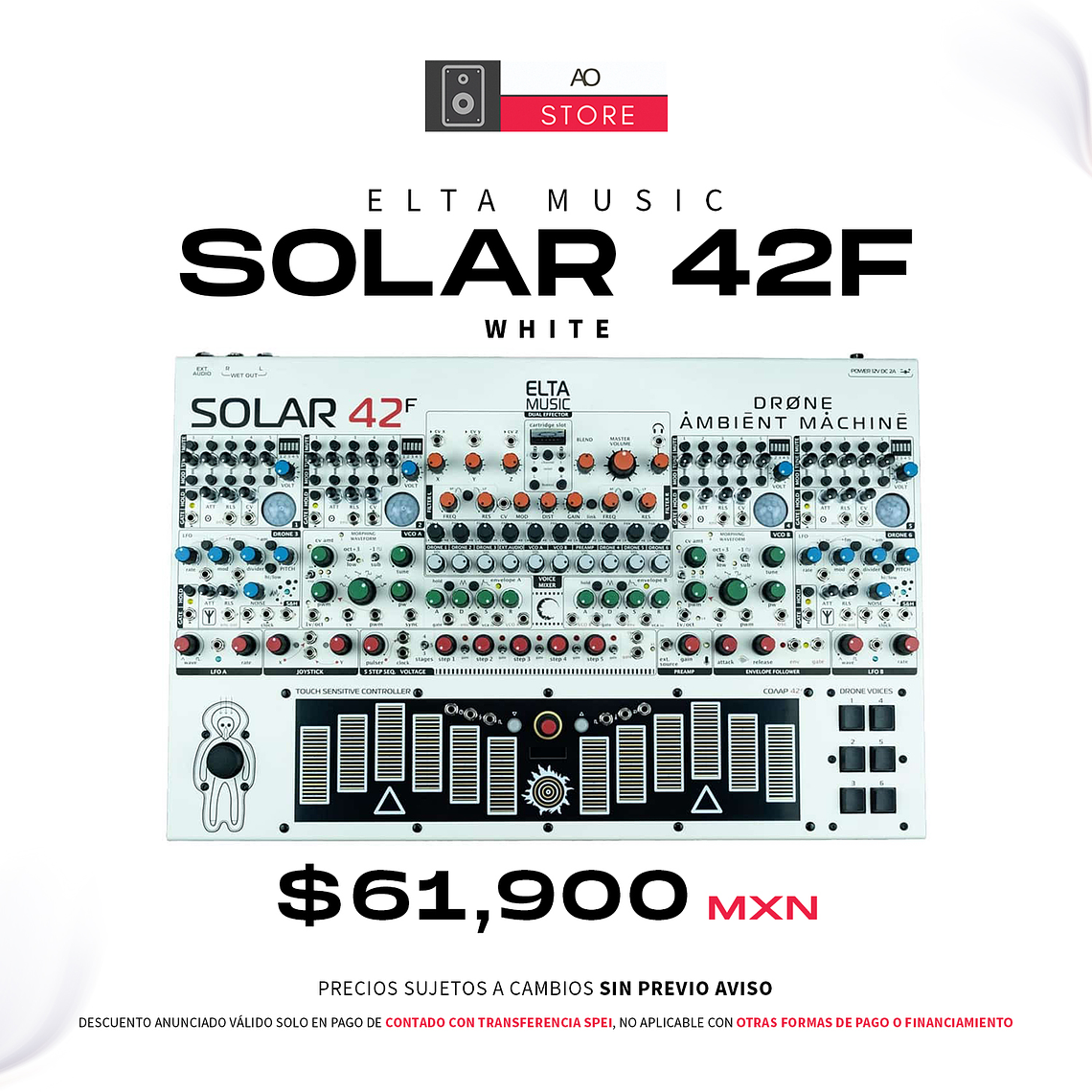 Elta Music Solar 42F Drone Ambient White Sintetizador Semi Modular 1