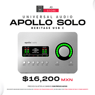 Universal Audio Apollo Solo Heritage USB C Interfaz de Audio