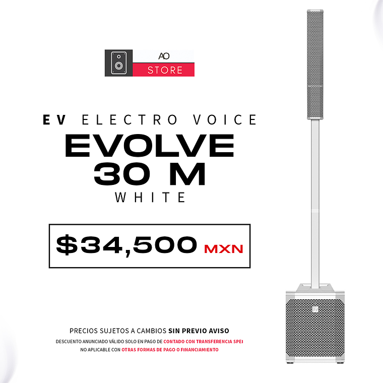 EV Electro Voice Evolve 30M White Sistema de Audio en Torre 1