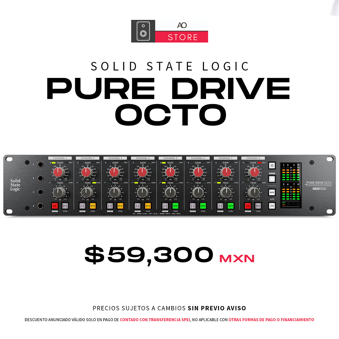 SSL Solid State Logic Pure Drive Octo Preamplificador de 8 Canales 1