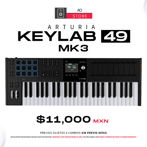 Arturia KeyLab 49 Mk3 Black Teclado Midi