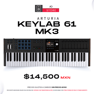 Arturia KeyLab 61 MK3 Black Teclado Midi