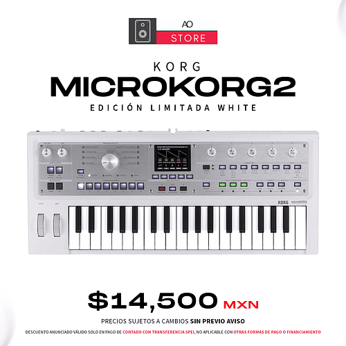 Korg microKorg2 Edición Limitada White Sintetizador con Vocoder