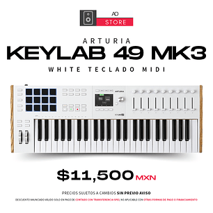 Arturia KeyLab 49 Mk3 White Teclado Midi